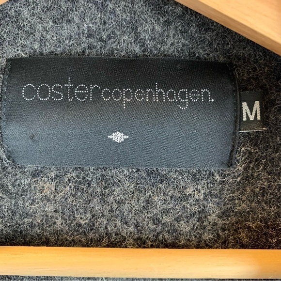 Coster Copenhagen Wool Blend Vegan Leather  Cardigan Sweater Coat Women's sz M - Picture 8 of 11